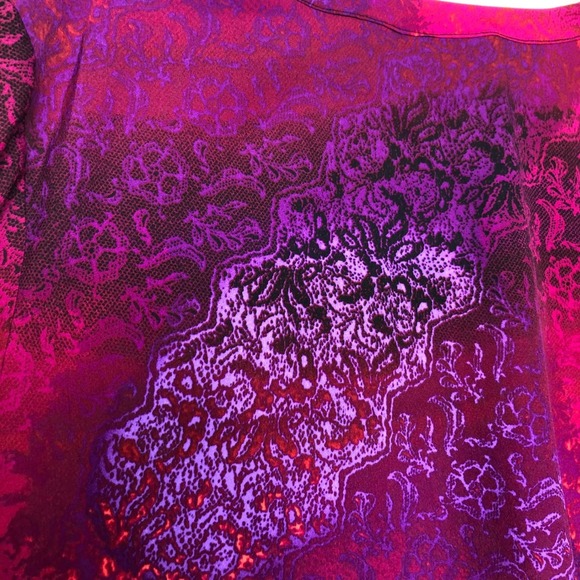 NWT Catherines 2XWP Petite Blouse Top Pink Purple V Neck Longs-sleeve Womens - Picture 16 of 16